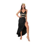 Kreeqe Stunning Sexy Halloween Cosplay Ancient Greek Medusa Costume Women Stage Performance Role Play Party Outfit(black,XL)