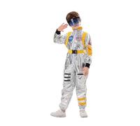 Kreeqe Stunning Wandering Earth 2 Astronaut Costume Dress to Impress at Halloween Events Adults Teens Space Suit Cosplay(Yellow,M)