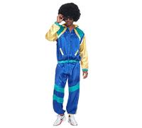 Kreeqe Vibrant Retro Hippie Disco Costume Pop Culture Halloween Outfit Last Minute Rock Dance Sportswear Unisex Options(3195-1,L)