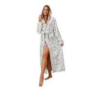 Kreeqe Wrap yourself in a cozy, comfortable hooded flannel bathrobe for relaxing at home after showering., gray, XXL