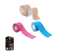 Kreezy Waterproof Athletic Tapes 3 Rolls with 3 Type, Breathable Kinesiology Tape for Muscle Pain Relief and Joint Support Designed with Hypoallergenic Materials