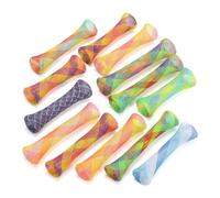 Krefoha 12 Pack Cat Spring Toys, Tubular Plastic Coil Springs for Indoor Cats, Interactive Cat Toys for Batting Chewing Chasing and Exercise, Random Colors
