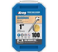Kreg - 100 galvanised screws - 6 x 25 mm - fine thread - Maxi-Loc square