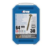 Kreg - 30 HD Protec-Kote screws - 14 x 64 mm - thick thread - Maxi-Loc square
