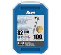 Kreg 32mm (1"1/4") Screws 100pcs Fine Thread Washer Head Pocket Hole Screws S...
