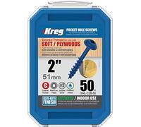 Kreg - 50 Blue-Kote screws - 8 x 51 mm - thick thread - Maxi-Loc square