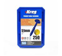 Kreg 51mm (2") Blue Kote Screws 250pcs Coarse Thread Washer Head Pocket Hole ...