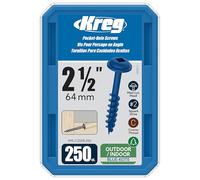 KREG® Blue-Kote™ Pocket-Hole Screws - 64mm/2.50", #8 Coarse-Thread, Maxi-Loc™, 250-count
