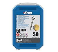 KREG EUROPE GMBH. KREG Zinc Screw 51 mm with Coarse Thread-Box of 50 Screws-SML-C2-50-INT
