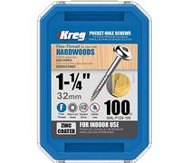 KREG® Galvanised pocket hole screws - 32 mm/1.25 inches, fine thread, Maxi-Loc 100 pieces