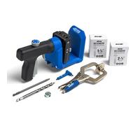 Kreg KPHJ520PRO Pocket-Hole Jig - Durable Kreg Pocket-Hole Jig - Easy Clamping & Adjusting - Includes 360-Degree Rotating Handle - With Pocket-Hole Screws - For Materials 1/2" to 1 1/2" Thick