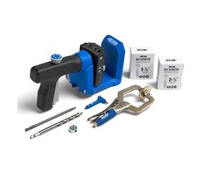 Kreg KPHJ520PRO Pocket-Hole Jig - Durable Kreg Pocket-Hole Jig - Easy Clamping & Adjusting - Includes 360-Degree Rotating Handle - With Pocket-Hole Screws - For Materials 1/2" to 1 1/2" Thick