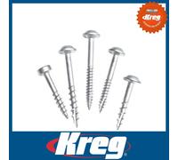 Kreg Pack of 250 Carton of Zinc Pocket Screws 32mm 1-1/4" #8 Coarse Washer-Head