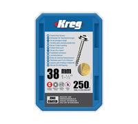 Kreg - 250 galvanised Screws - 8 x 38 mm - Thick Thread - Maxi-Loc Square