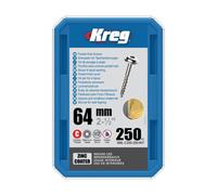 Kreg Pocket Screws - 64mm / 2-1/2" No. 8 Coarse Washer-Head