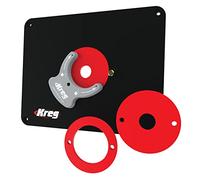 Kreg Precision Router Table Insert Plate w/Level-Loc Rings predrilled for Bosch & Porter Cable Routers