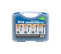 Kreg SK03B Blue-Kote Pocket-Hole Screw Kit | Weather-resistant Blue-Kote Pocket Screws, Coarse Thread, Maxi-Loc Head for Outdoor Woodworking