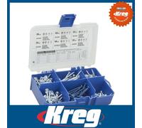 Kreg Pocket Hole Screws Starter Kit 260PC SK04 Zinc Coated & Blue-Kote
