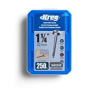 Kreg SML-C125-250 Zinc Pocket Screw - 1 1/4 Inch #8 Coarse Thread - Maxi-Loc Head - 250 Count