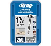 Kreg SML-C150-250 Zinc Pocket Screws, 1-1/2 Inch #8 Coarse Thread, Maxi-Loc Head (250 Count)