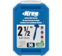 Kreg SML-C250B-50 Blue Kote Pocket Screws, 2 1/2-Inch, Coarse Thread, Maxi-Loc Head (50 Count)