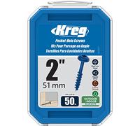 Kreg SML-C2B-50 Blue Kote Weather-Resistant Pocket Screws, 2 Inch #8 Coarse Thread, Maxi-Loc Head (50 Count)