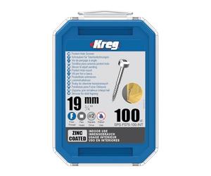 Kreg SPS-F075-100 Zinc Pocket Screws, 3/4 Inch #6 Fine Thread, Pan Head (100 Count)