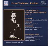 Kreisler - BACH, J.S. / MOZART: Violin Concertos