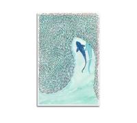 Krem Shark Poster Wall Art Canvas Gift For Friend Bed Room Living Room Decor Modern Aesthetic08x12inch(20x30cm) Unframe-style