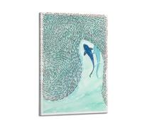 Krem Shark Poster Wall Art Canvas Gift For Friend Bed Room Living Room Decor Modern Aesthetic12x18inch(30x45cm) Frame-style