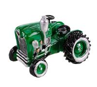 Kremers Schatzkiste Tractor Money Box, Hand-Painted Polyresin Piggy Bank, 12 x 16 cm, Destruction-Free Removal, Robust and Detailed - Perfect Farm Decoration and Gift