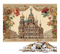 Kremlin, Moscow Wooden Jigsaw Puzzle 500 Pieces for Adults Fun Education Game Toy Intellectual Game Home Decoration Stress Relief Relaxation And Intelligence 500pcs (52x38cm)