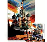 Kremlin of Moscow Colors 1000 Piece Jigsaw Puzzle for Teenagers Sharp Thinking Perfect Connection Fun Activity Xmas Surprise (38x52cm)
