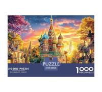 Kremlin Russia 1000 Piece Jigsaw Puzzle for Adults - A Great Gift Idea for Men & Women, Challenging Wall Art for Home Decoration 38x26cm/1000pcs