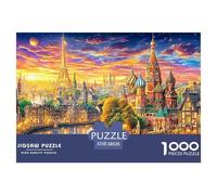 Kremlin Russia 1000 Piece Jigsaw Puzzle for Family - Fun Challenge for Adults & Kids, A Great Gift And Interactive Home Decor Project 38x26cm/1000pcs
