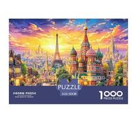 Kremlin Russia 1000 Piece Jigsaw Puzzle with Whimsical Design - A Charming Challenge for All Ages And Beautiful Home Decoration 52x38cm/1000pcs