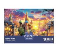 Kremlin Russia Jigsaw Puzzle 1000-Piece for Adults & Kids, Challenging Home Decoration Gift 38x26cm/1000pcs