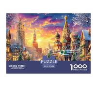 Kremlin Russia Jigsaw Puzzle 1000-Piece for Adults & Kids, Challenging Home Decoration Gift 52x38cm/1000pcs