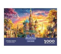 Kremlin Russia Puzzle 1000 Piece Impossible Jigsaw Puzzles for Adults, Impossible Puzzle Family Activity Puzzles 52x38cm/1000pcs