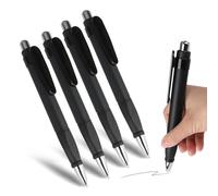 KRENIE 4Pcs Extra Large Ballpoint Pens - Click Pen for Office School Retractable Hand Writing Pens - Grip Jumbo Big Weighted Pen Enhanced Writing Stability for Arthritis Elderly Hand Tremors