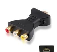 KRENIE HDMI to RCA Converter One-Way Conversion - 1080P Downscaled to 480i/576i | Includes USB Power Cable | For Connecting Compatible PCs - Cameras to Old TVs/DVD/VCR/Projectors