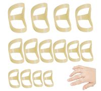 KRENIE Oval 8 Finger Splint Set 14PCS - Waterproof Thumb & Finger Support - Arthritis Trigger Finger Stabilizer Brace - Lightweight Oval Ring Splints in 7 Sizes for Pain Relief & Joint Protection