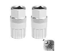 KRENIE Shimano Cassette Removal Tool for Bike: 2Pcs Carbon Steel Lockring Bottom Bracket Repair Tool for Mountain Bike - Freewheel Remover Tool for Shimano Sunrace Sram Dnp 6 7 8 9 10 11 Speed