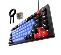 Kreo Hive Anti-ghosting Gaming Keyboard | 75% Tenkeyless Wired Mechanical Keyboard with White LED Backlight Brown Switches & 3 Colour Key Caps | Detachable USB C Cable (White Backlight, Brown Switch)