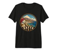 Kreta Greece Mediterranean Island Travel Art Premium T-Shirt