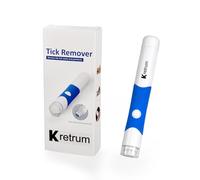 Kretrum Tick Removal Tool Pen Premium Auto Tick Remover Tool for Dogs Real Pain Free Tick Removal Tool for Humans One Click to Remove Tick Intact Brush Let It Come Out on Its Own