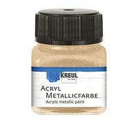 Kreul 10009865, 20 ml Glass in Champagne, Glamorous Acrylic Paint with Metallic Effect, Water-Based Creamy Opaque, Quick-Drying and Waterproof