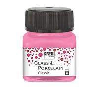 KREUL 16209 Glass & Porcelain Classic Rose 20 ml Jar, Brilliant Water-Based Paint for Glass and Porcelain, Quick Drying, Opaque