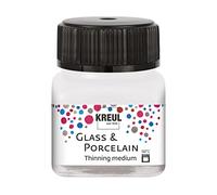 Kreul 16273 - Glass & Porcelain Paint Thinner, Colourless, 20 ml Glass, Medium for Thinning Glass and Porcelain Paints, for Watercolour Colour Effects