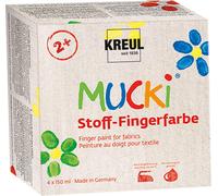 Kreul 28400 - Mucki luminous fabric - finger paint, 4 x 150 ml in ye (US IMPORT)